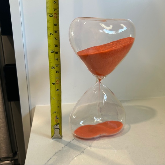 Blown Glass Double Heart Hour Glass - Picture 5 of 5